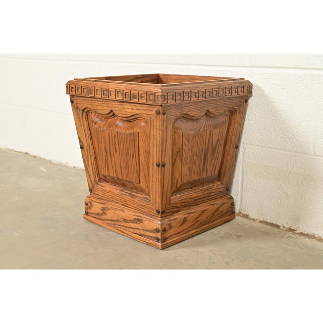 Romweber Viking Oak Planter or Waste Paper Basket, Circa 1960s For Sale - Image 11 of 11