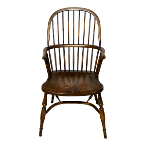 Late 20th Century Fine English Reproduction Oak Windsor Stickback Arm Chair