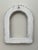 Vintage Boho Chic Coastal White Wicker Painted Arched Wall Picture Frame For Sale - Image 10 of 10