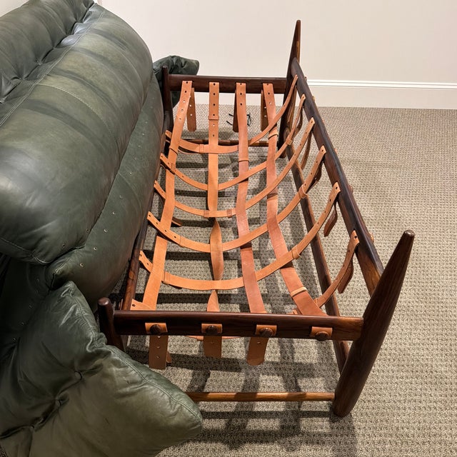 1960s Mole Sofa in Leather, by Sergio Rodrigues, Brazilian Mid-Century Modern *Provenance: Lagos Antiquario / Rio De Janeiro/Brazil For Sale - Image 10 of 12