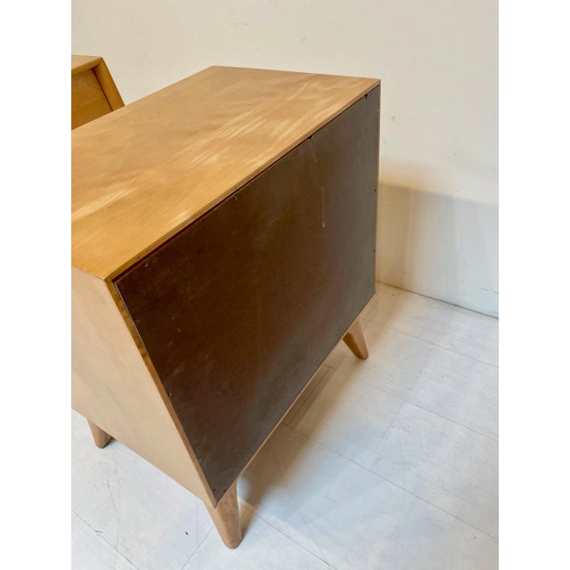 1950s 1950s Heywood Wakfield Encore Night Stands, Pair, Mid-Century For Sale - Image 5 of 10