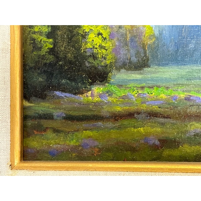 Bob Wiermaa (California 1934- Present) Signed Original Oil Painting on Board "Sequoia Meadow" For Sale In West Palm - Image 6 of 13