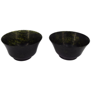 19th Century Chinese Jade Bowls, Set of 2