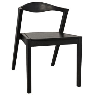 NOIR Mara Stacking Chair, Charcoal Black