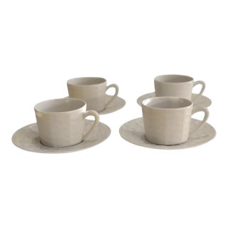 Ralph Lauren Home Belcourt Tea Cup and Saucer Set of 4 For Sale