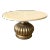 Gold Pedestal Cocktail Coffee Table Iridescent Cream Swirl Top Hollywood Regency 1950s For Sale