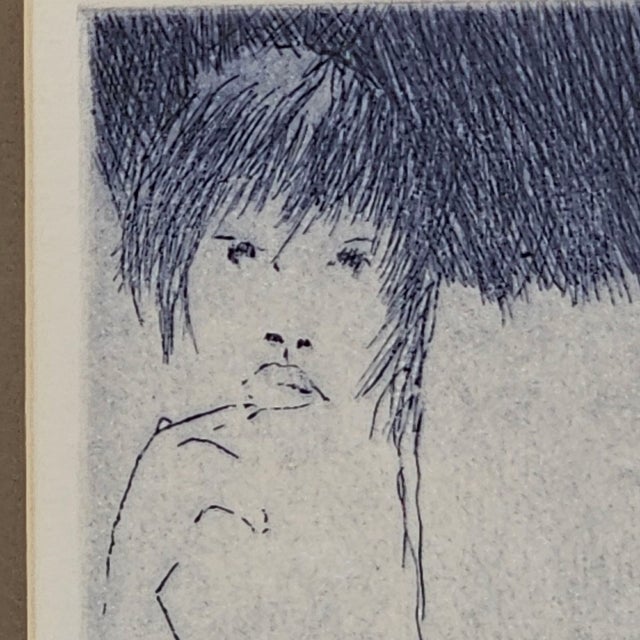 Signed Mamie Joe Rayburn Limited Edition Etching “Maybe It’s Me” – Figurative Feminine Art For Sale - Image 4 of 9