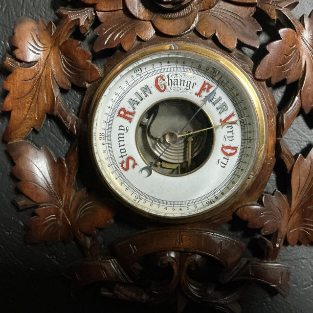 Antique Black Forest Style Aneroid Barometer, 1905 For Sale - Image 3 of 6