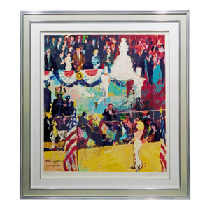 LeRoy Neiman the President's Birthday Party"J. F. Kennedy's 45th Birthday Framed