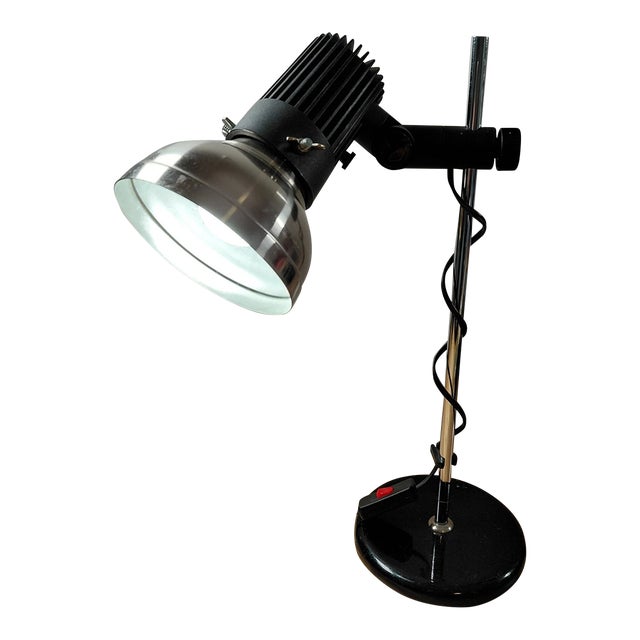 Vintage Industrial Articulating Adjustable Metal Desk Lamp For Sale