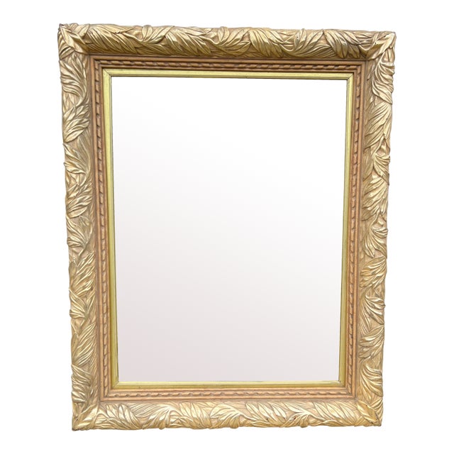 Vintage Gold Neoclassical Style Wall Mirror For Sale