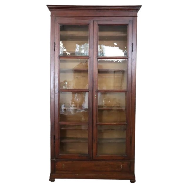 19th Century Poplar Wood Bookcase For Sale