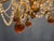 Goldenrod Italian Florentine Giltwood and Amber Murano Glass Drop 6-Light Chandelier, 1950s For Sale - Image 8 of 15