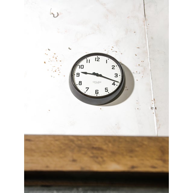 Factory Wall Clock from Gents of Leicester for Gledhill-Brook, Halifax, 1950s For Sale - Image 6 of 16