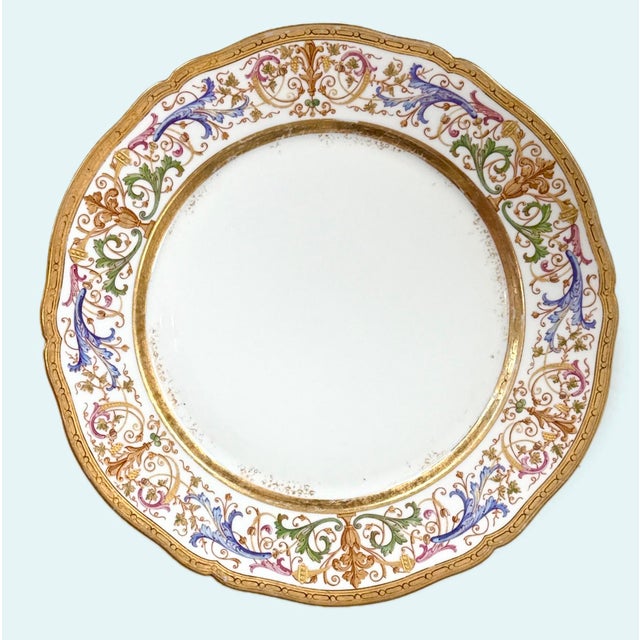 Antique French Le Rosey Dinner Plates, 1890, Set of 5 For Sale In New York - Image 6 of 14