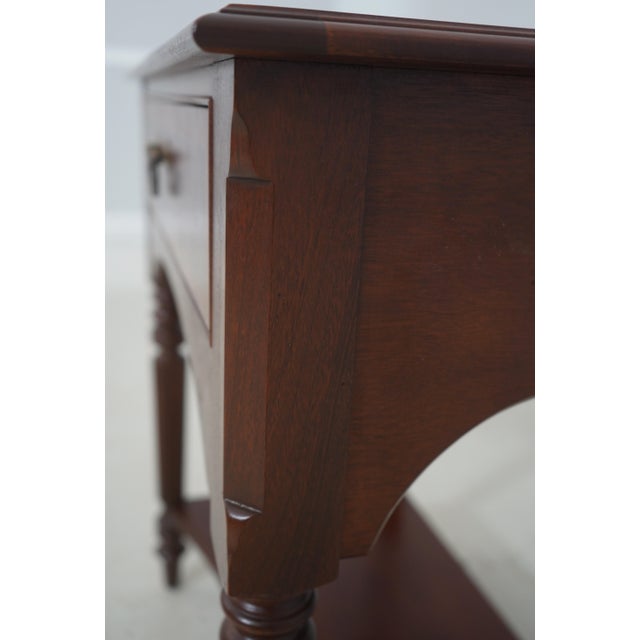 Pair of Ethan Allen Mahogany Two-Tier Nightstands For Sale - Image 14 of 18