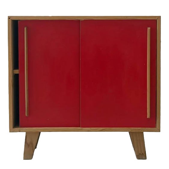 Chest of Drawers with Red Sliding Doors from Stella Möbel, 1990s For Sale