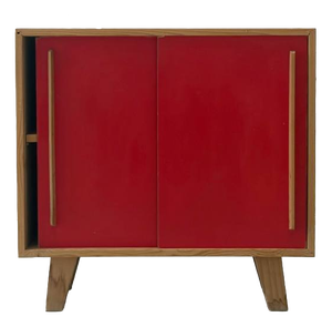 Chest of Drawers with Red Sliding Doors from Stella Möbel, 1990s