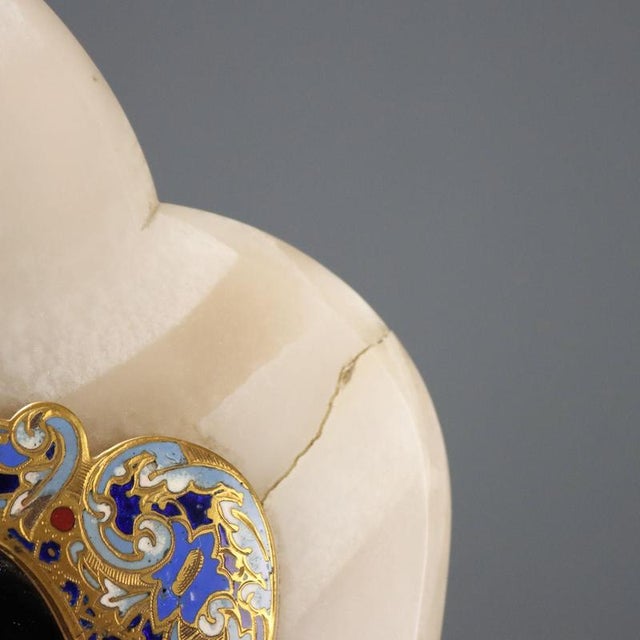 Glass Champleré and Ormolu Table Mirror For Sale - Image 7 of 9