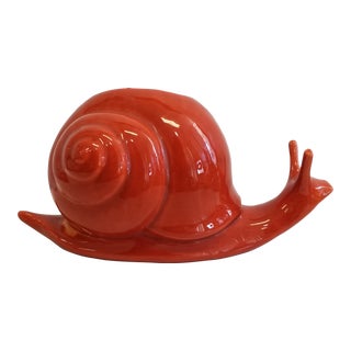 Mid-Century 1970's Ceramic Snail Planter For Sale