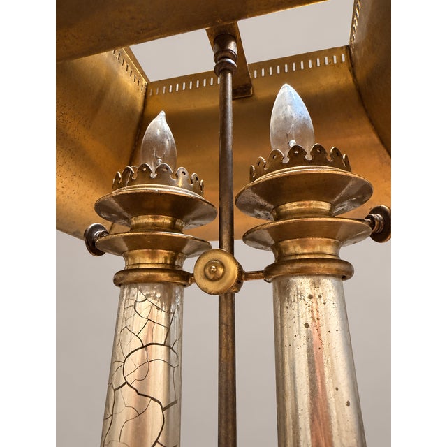Vintage Brass Bouillotte Table Lamp For Sale In Los Angeles - Image 6 of 9