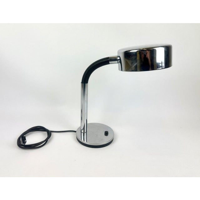 Vintage Chrome Desk Lamp from Hustadt Leuchten, 1960s, in Very Good conditions. Designed 1960 to 1969 This piece is...