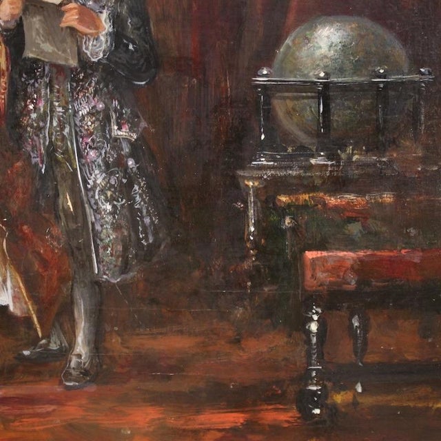 Italian Artist, Interior Scene, 1941, Oil on Panel, Framed For Sale - Image 14 of 17