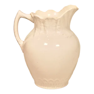Vintage English White Ironstone Ceramic Pitcher