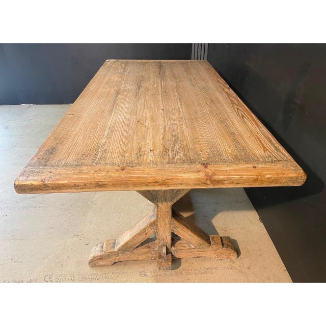 Vintage Farmhouse Dining Table in Pine, 1920 For Sale - Image 13 of 18