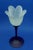 Blue Tulip-Shaped Blue and White Murano Opaline Glass Vase by Alfedo Barbini, Italy, 1950s For Sale - Image 8 of 18