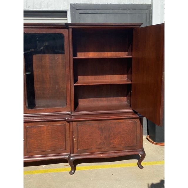 Antique Italian Oak Credenza / Buffet / Hutch For Sale - Image 11 of 16