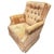 Mid-Century Modern 1970 Tuffted Velvet Gold Green Striped Swivel Arm Chair For Sale - Image 3 of 6