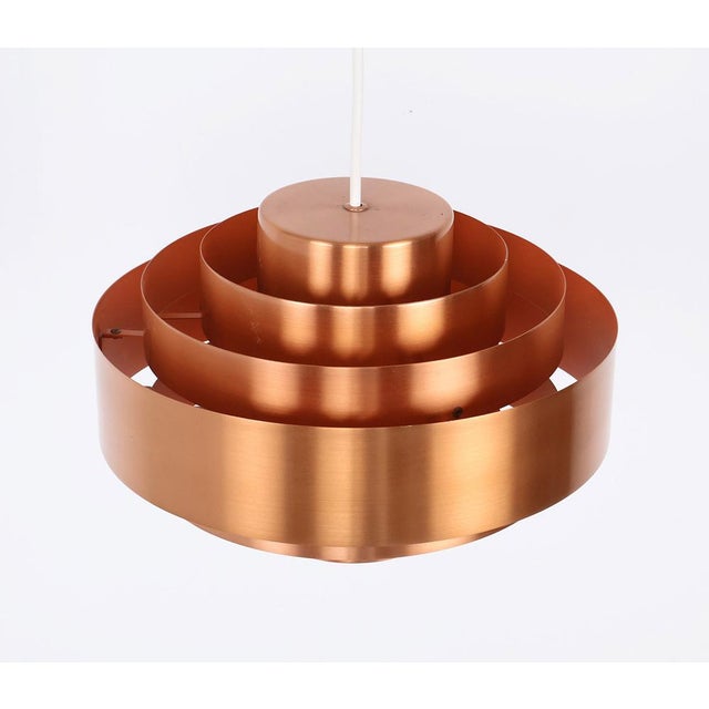 Fog & Mørup Ultra Pendant Lamp in Copper by Jo Hammerborg for Fog & Mørup, 1960s For Sale - Image 4 of 11