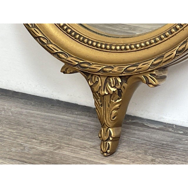 Original Small E Gomme British Eagle Bird Crown Convex Wall Mirror C1950's For Sale - Image 10 of 12