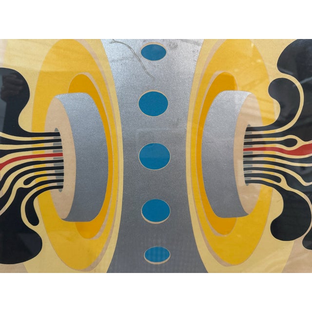 Large signed limited-edition abstract print titled “Roller Coaster”, numbered 14/100 and pencil signed Dennis Pfeiffer....