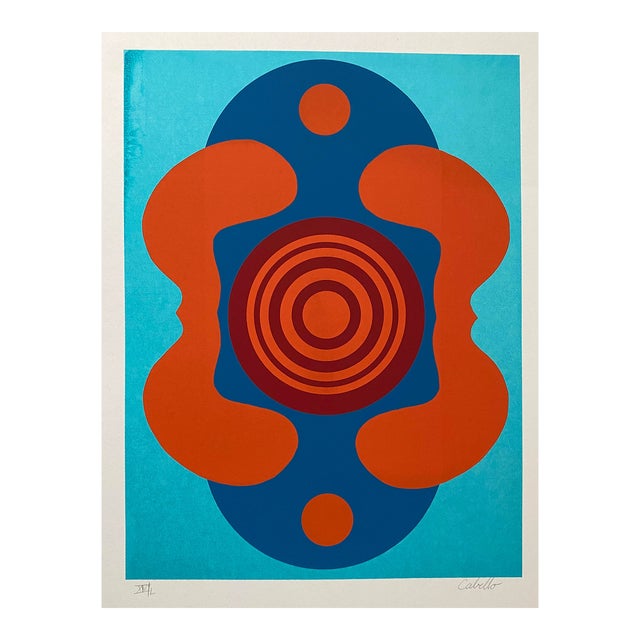 1980s Modern Serigraph by Cabello For Sale