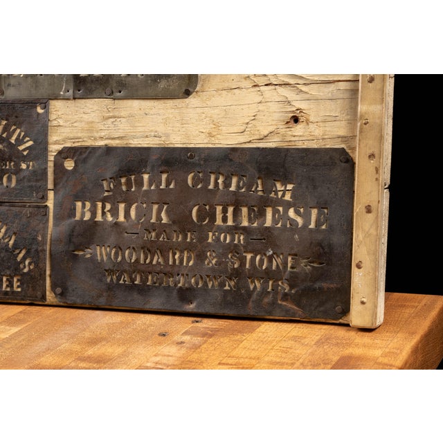 Late 19th Century Early American Dairy Company Sign and Stencil Display For Sale - Image 5 of 6