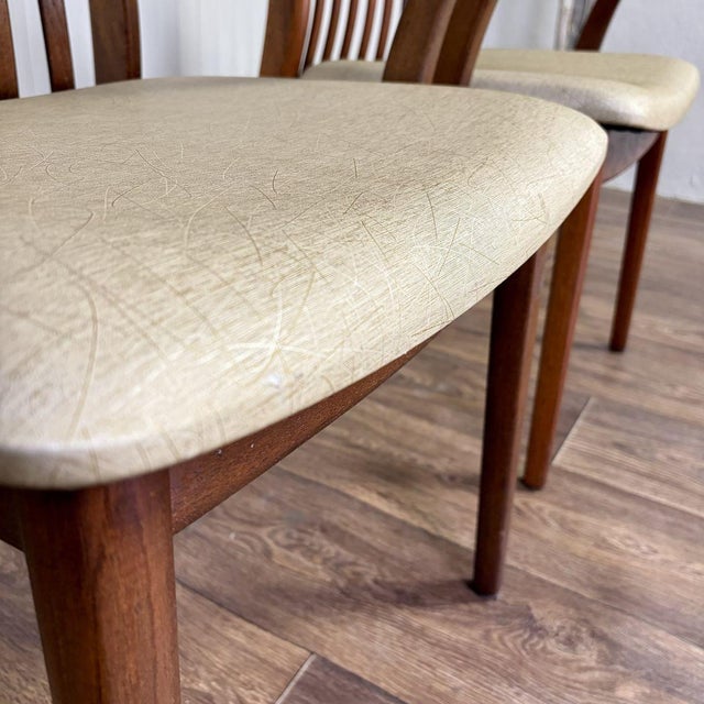 Brown Pair of Vintage Mid-Century Modern High Back Armchairs For Sale - Image 8 of 12