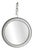 Circular Brushed Metal Mirror attributed to Sergio Mazza for Artemide, Italy, 1960s-1970s For Sale