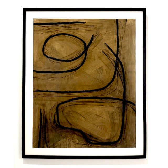 Structure Study I By Murray Duncan Mixed media on paper Size: 32" × 44" Unframed, signed Bold gestural brushstrokes sweep...
