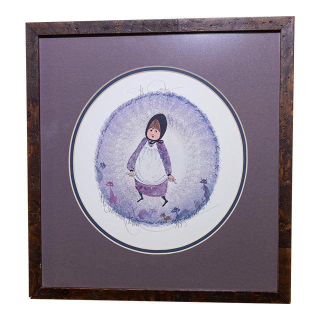 1990s Signed P. Buckley Moss "Cindy" – Rare Limited Edition Artist Proof (12/25) For Sale