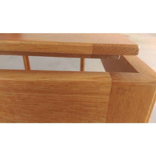 Wood Fully Restored Danish Oak Folding Desk by Børge Mogensen for Fredericia Stolefabrik, 1970s For Sale - Image 7 of 14