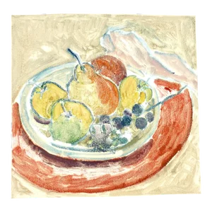 Fresh French Fruit, Monotype on Paper