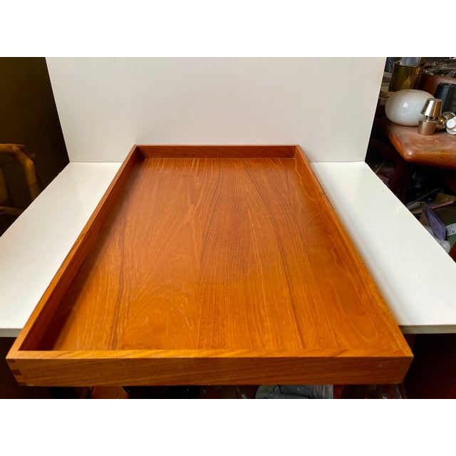 Large Danish Modern Tray in Teak, 1960s For Sale - Image 6 of 10