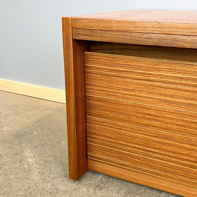 Vintage Lowboard in Walnut and Zebrano, 1960s For Sale - Image 4 of 14