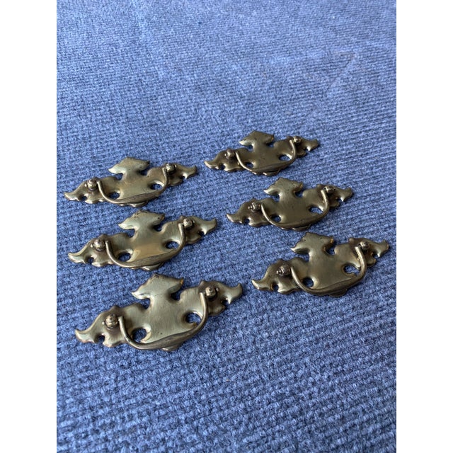 Chippendale Brass Drawer Pulls, Set of 6 For Sale - Image 6 of 12