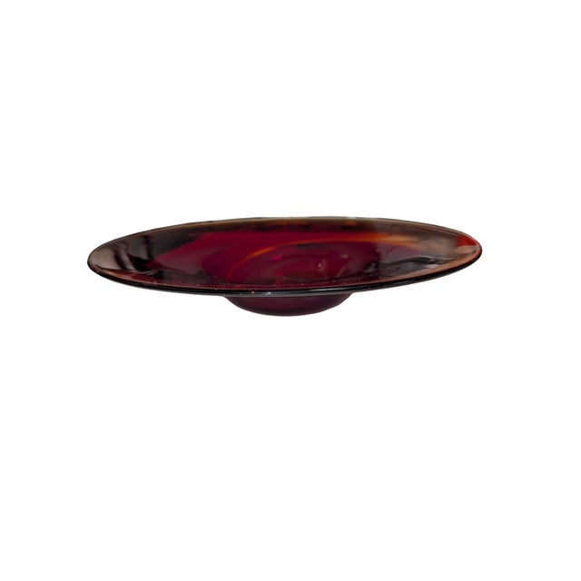 Mid-Century Modern 1950s Murano Glass Centerpiece Bowl For Sale - Image 3 of 5