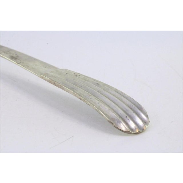 Rice and Serving Spoon in Plain Silver with Reliefs For Sale - Image 5 of 8