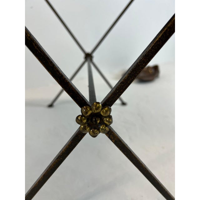 Modernist Nesting Tables in Metal and Black Glass, 1950s, Set of 2 For Sale - Image 6 of 13
