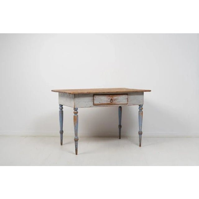 Small Swedish Folk Art Table, 1800s For Sale - Image 6 of 14